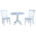 Round Top Pedestal Table with 2 Chairs N7094