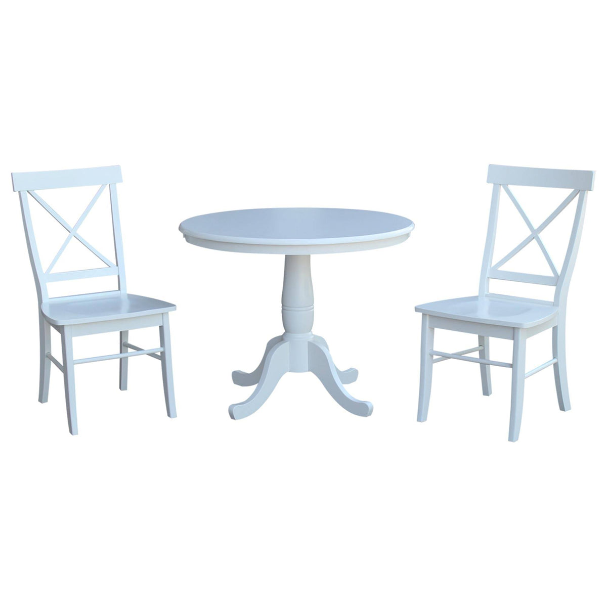 Round Top Pedestal Table with 2 Chairs N7094