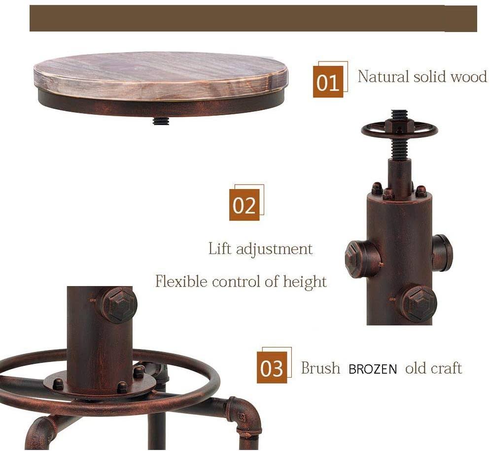 Red Bronze Industrial Bar Stool L90643