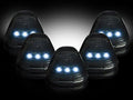 5-piece Smoked Lens White LED Cab Light Kit with Wiring Hardware G654299