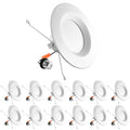 5/6 in. 14W to 90W 5-Color Selectable Dimmable Integrated LED Recessed Light Kit (12-Pack) U5769