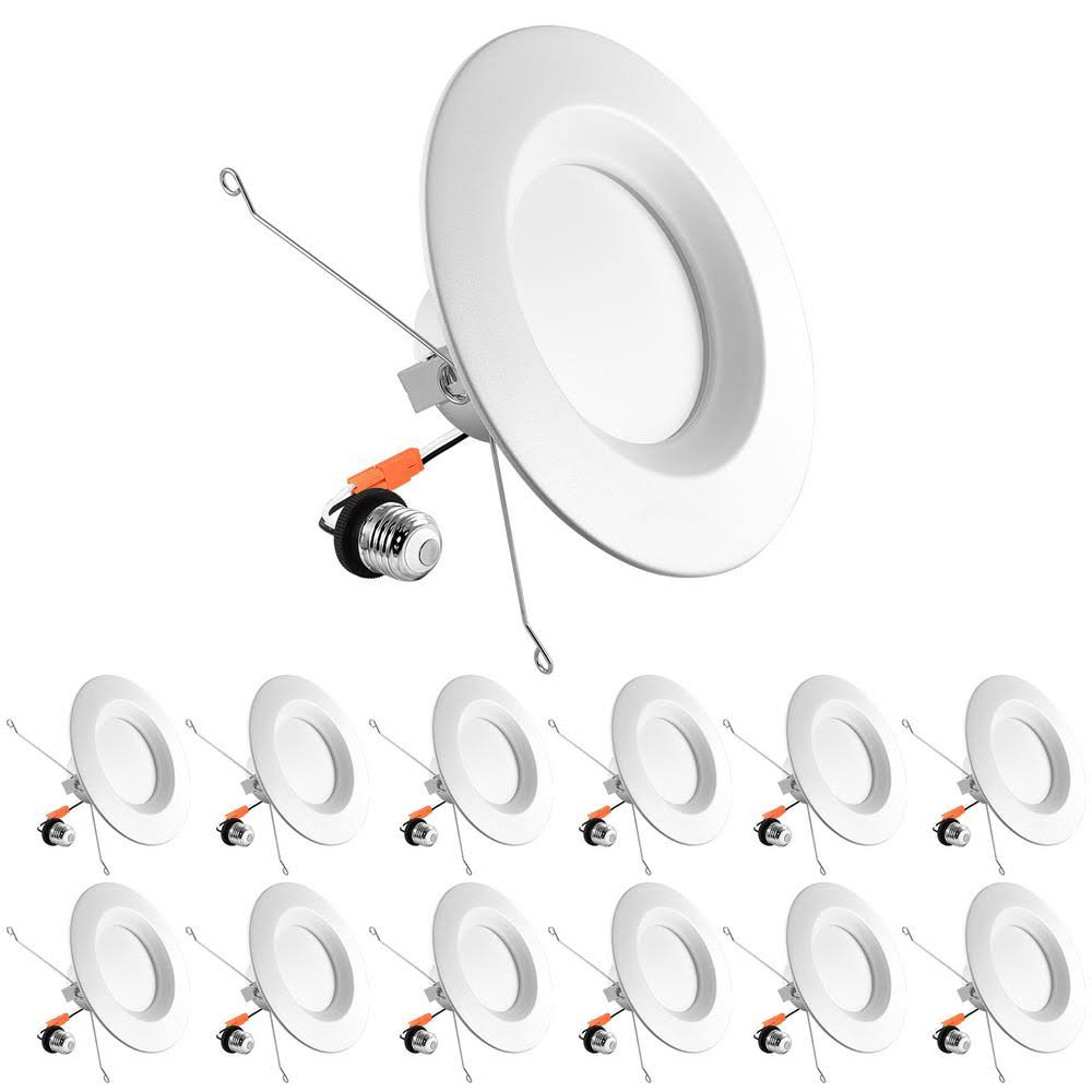 5/6 in. 14W to 90W 5-Color Selectable Dimmable Integrated LED Recessed Light Kit (12-Pack) U5769