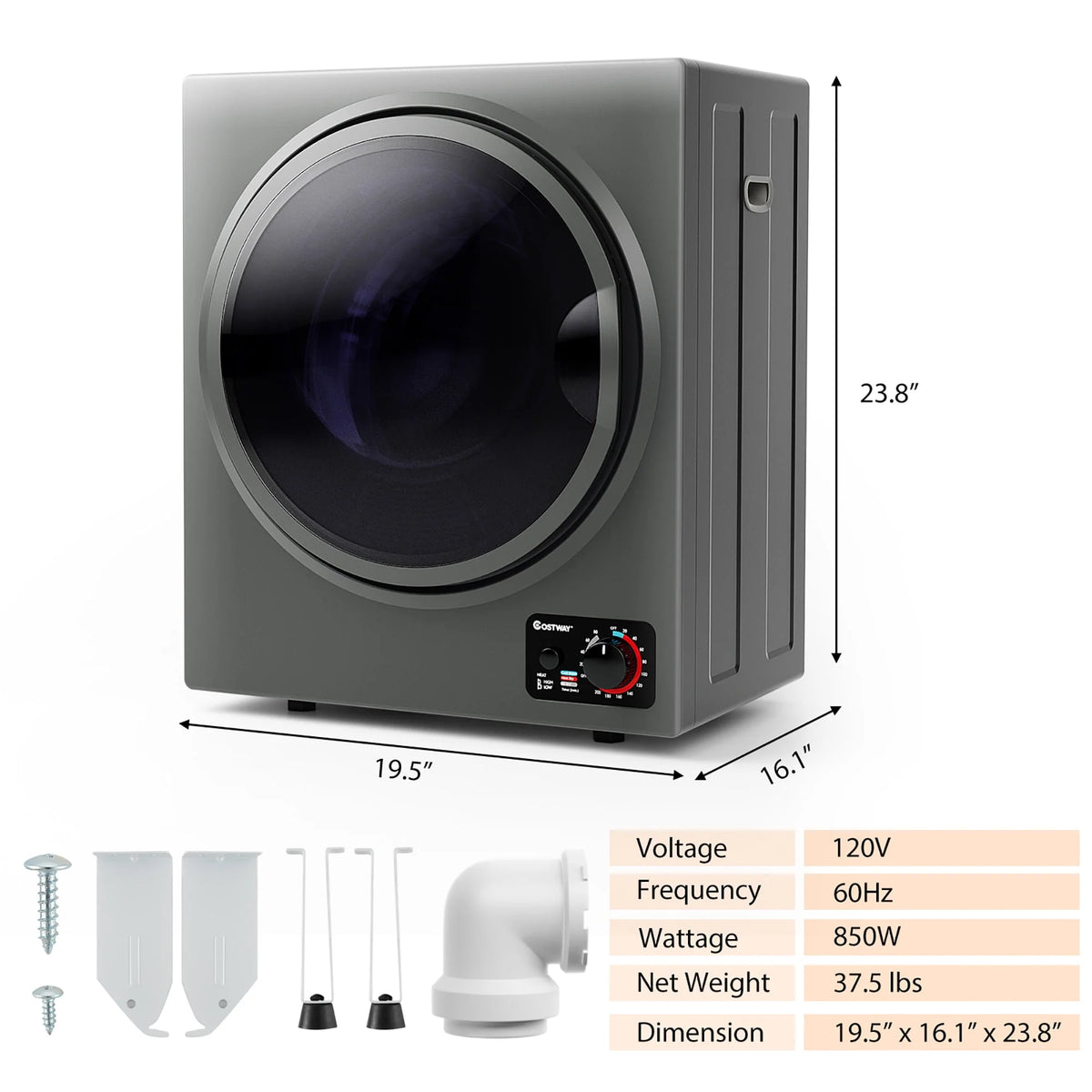 Compact Electric Laundry Dryer 1.5 cu.ft. V322854
