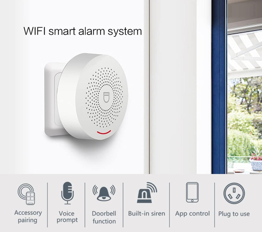 DIY Home Wi-Fi Alarm Kit with Motion Detector, Door/Window Sensor, Siren G4853
