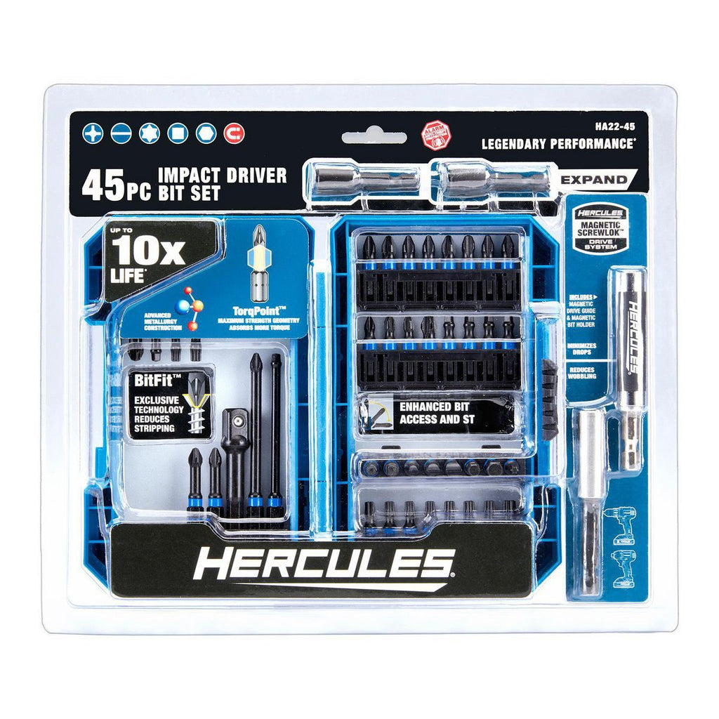 Impact Driver Bit Set, 45-Piece H602