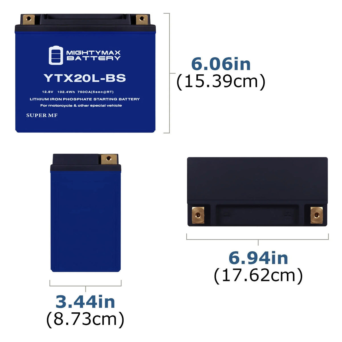 YTX20L-BS Lithium Replacement Battery X83614