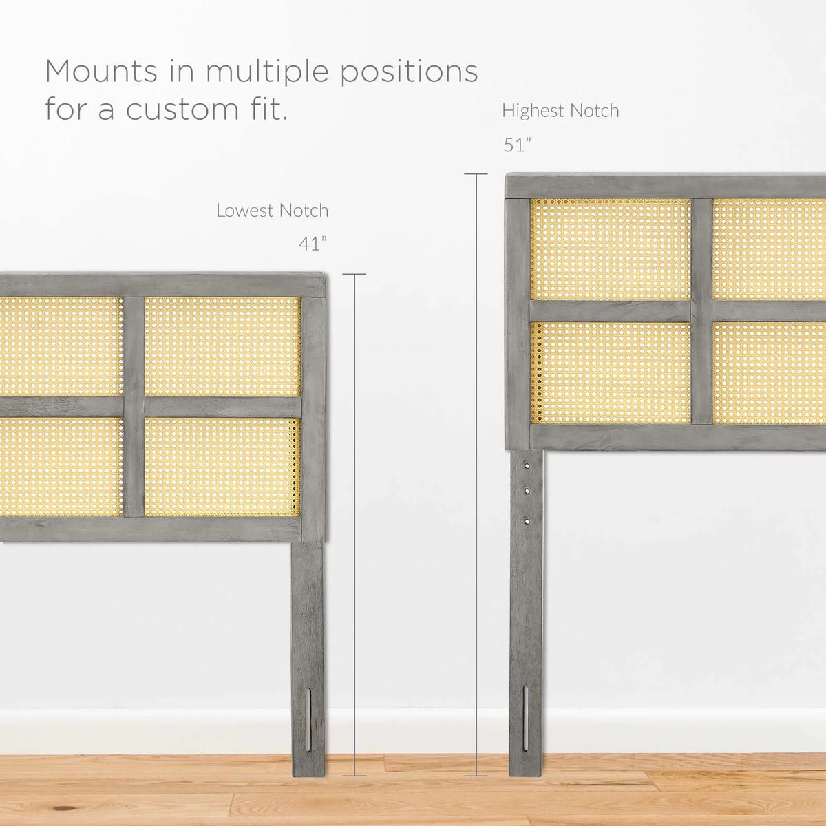 Grey Wood Full Size Headboard H26640
