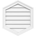 14x22W x 36x22H Vertical Peaked Surface Mount PVC Gable Vent L2318
