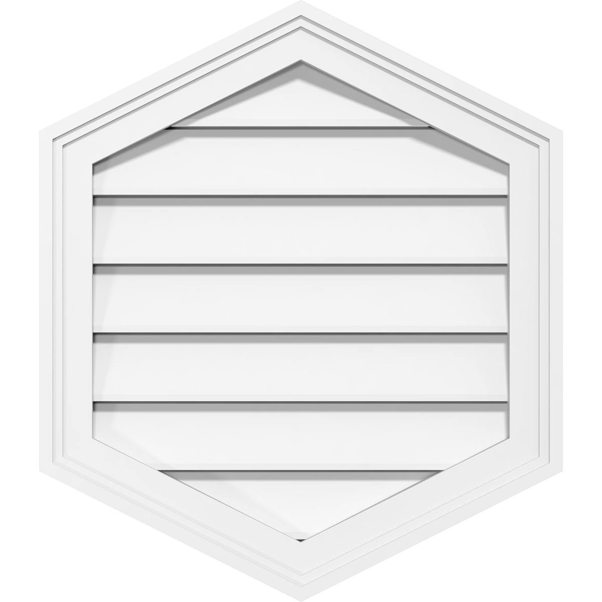 14x22W x 36x22H Vertical Peaked Surface Mount PVC Gable Vent L2318