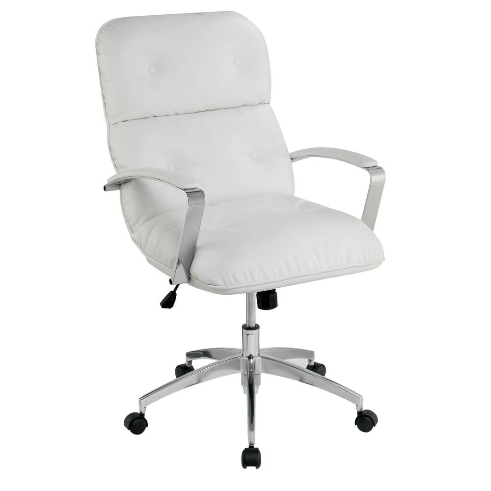 Grey Tufted Leatherette Office Chair V17527