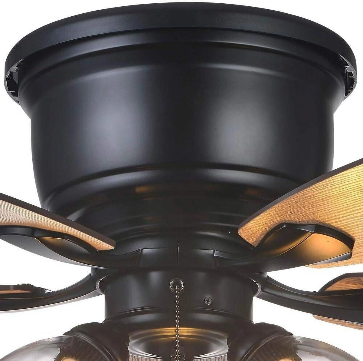 52" Matte Black LED Ceiling Fan with Light Kit K267911