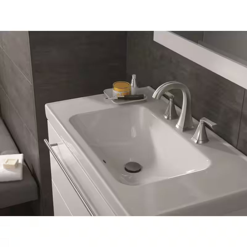 2-Handle Bathroom Faucet in Brushed Nickel E596