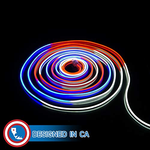 30ft Red White Blue Waterproof LED Rope Lights S802