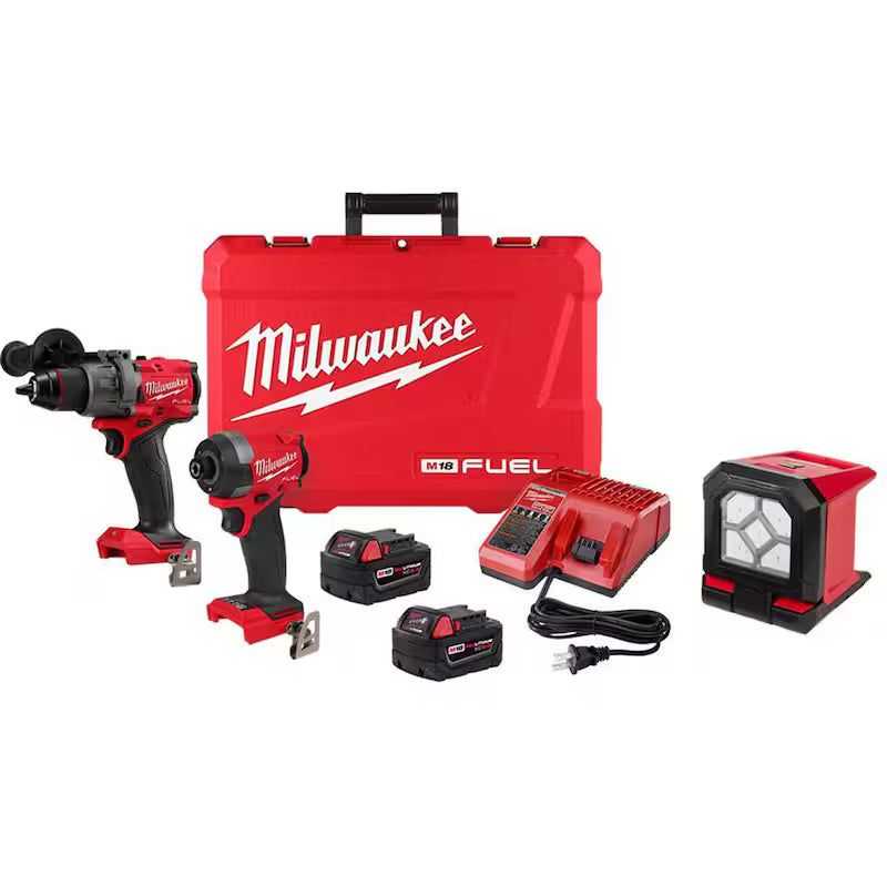 18-V Lithium Ion Brushless Cordless Combo Kit (2-Tool) with 2 Batteries G953