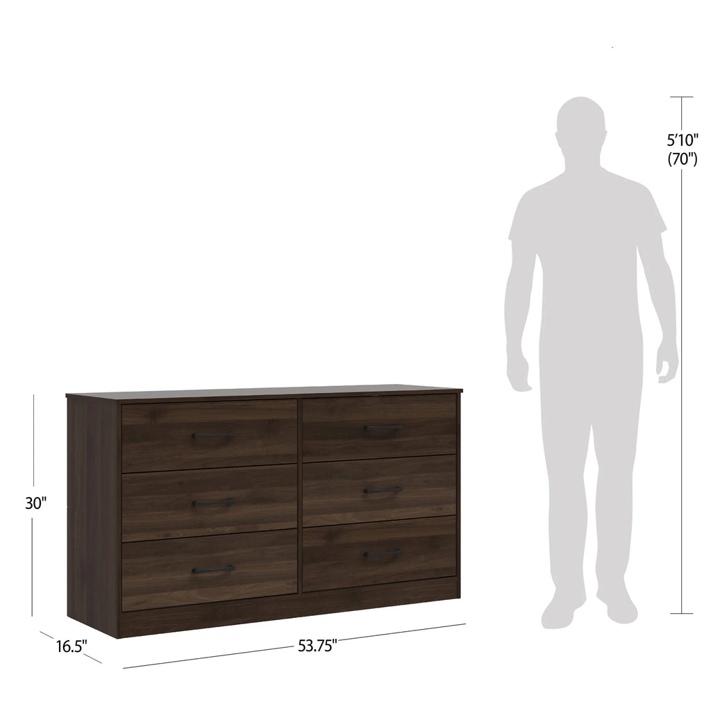 White 6 Drawer Dresser M486348