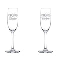 Set of 2 Glass Champagne Flutes 8 oz Stemmed F49706