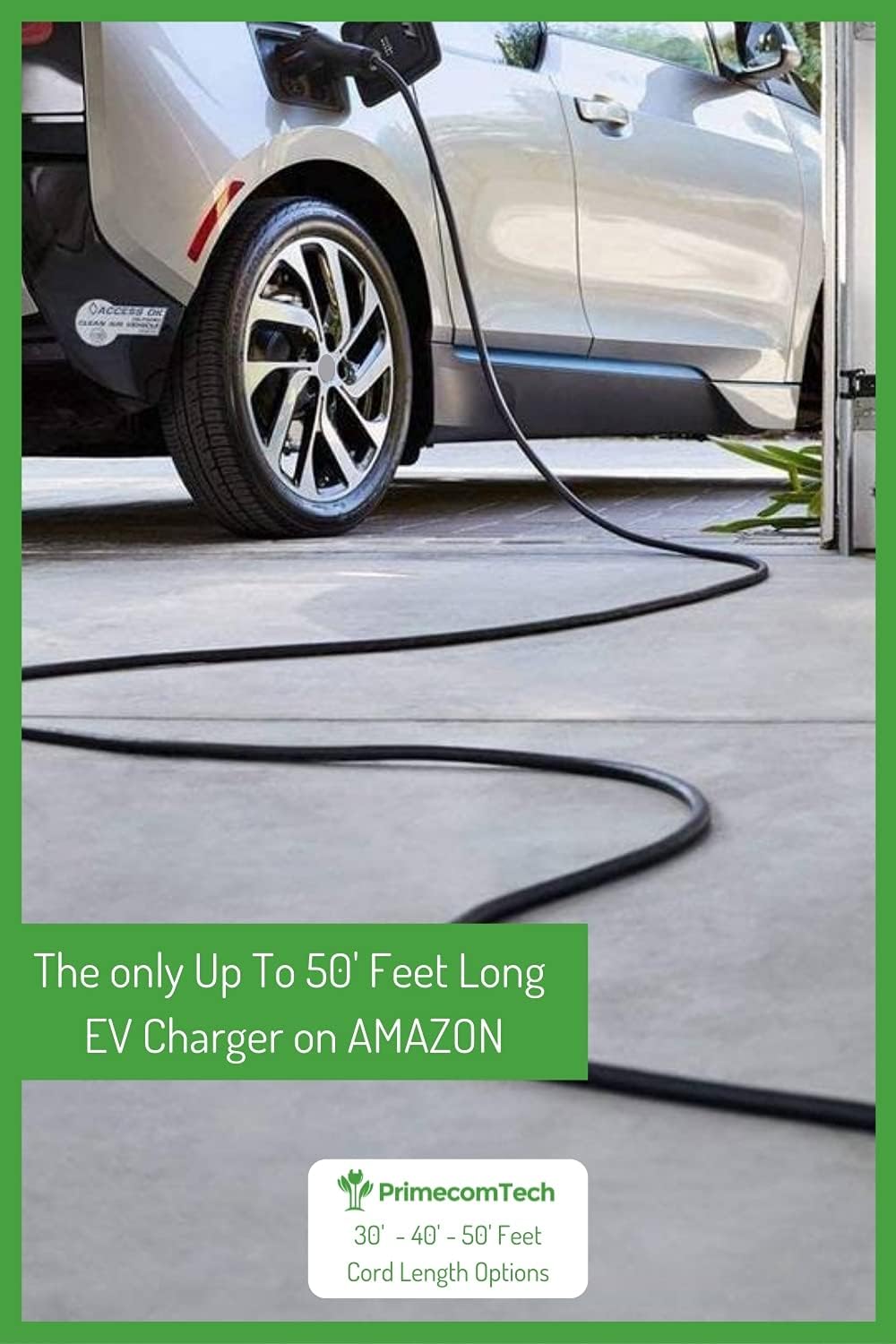 Level 2 Electric Vehicle Charger Amperage Adjustable 50Ft Cable N9606