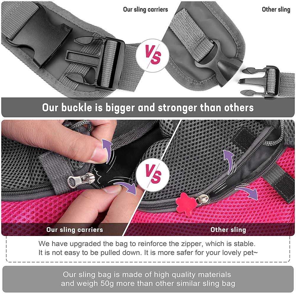 Breathable Mesh Pet Dog Sling Carrier V1584