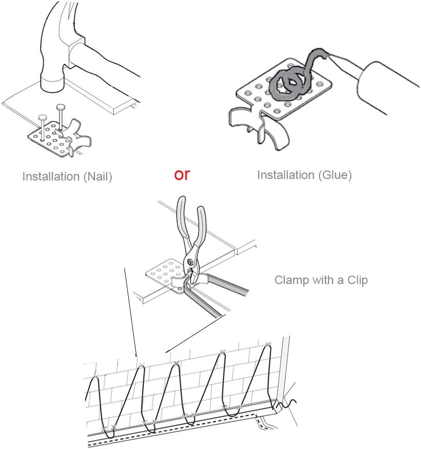 Roof De-Icing Cable Clips 10-Pack V123