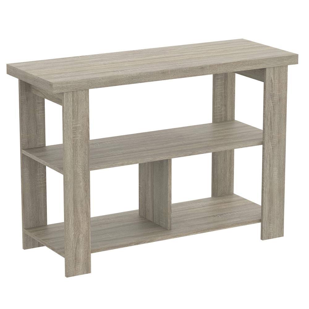 Dark Taupe 3 Shelves Console Table M447