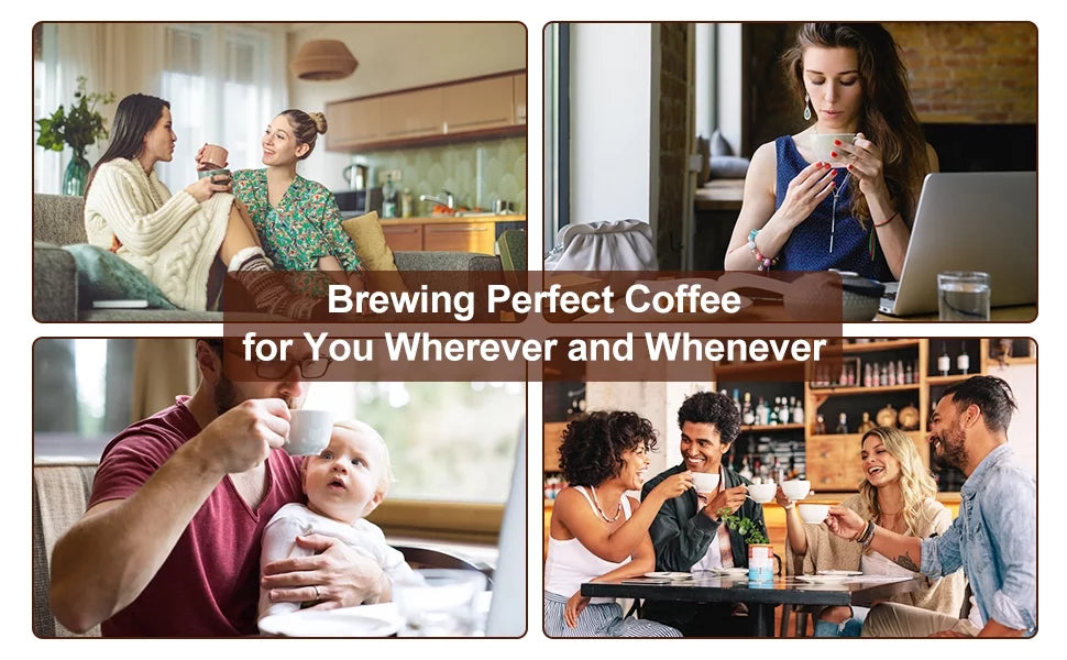 Mini Coffee Machine with Self-Cleaning Function and 8-14 oz Brew Size N8951
