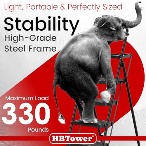 Folding Steel Step Stool with Handrail G61839