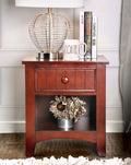 Cherry 1-Drawer Nightstand S1245