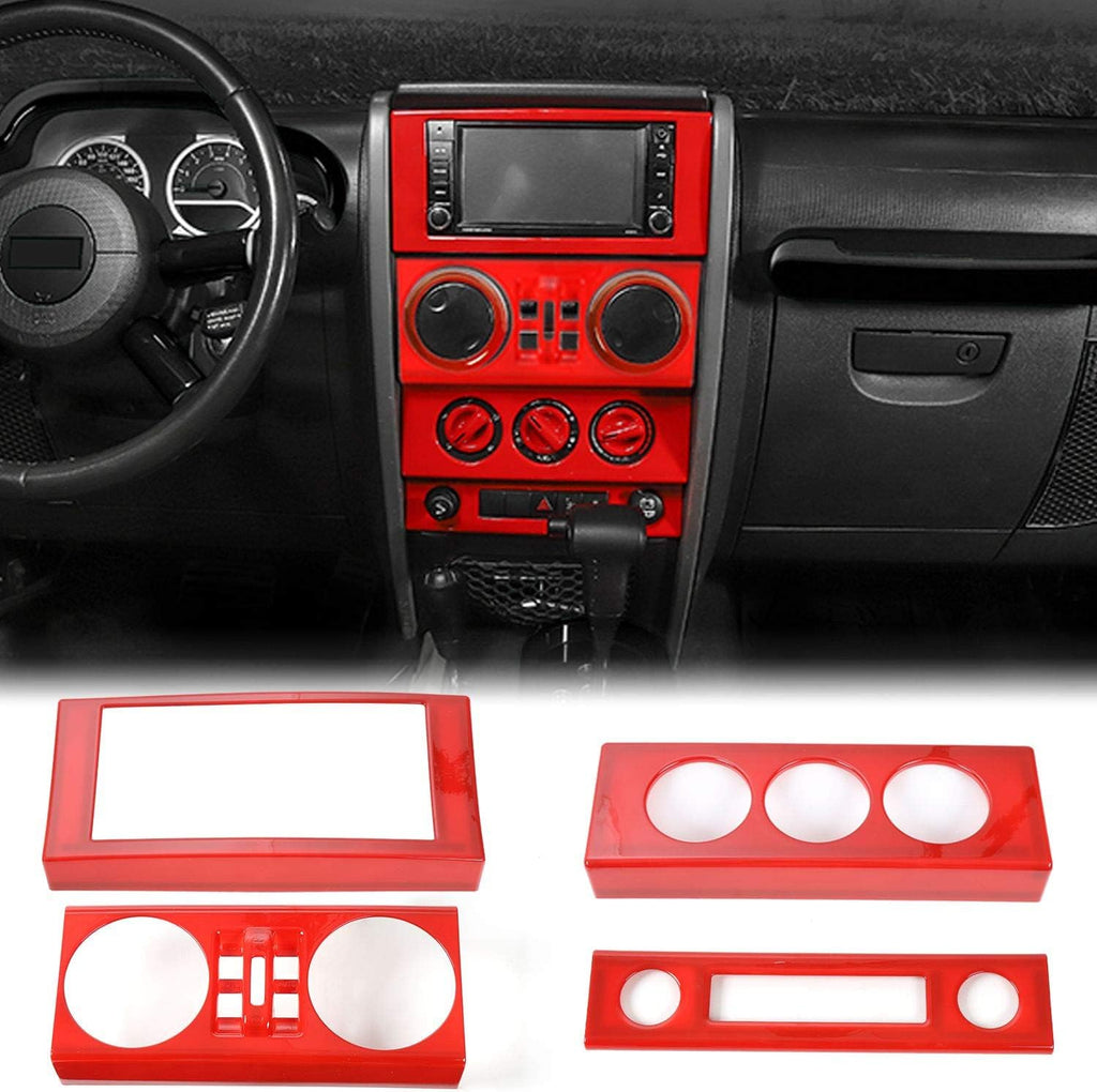 Carbon Fiber Dashboard Control Console Trim Panel Cover Pack of 2 W539