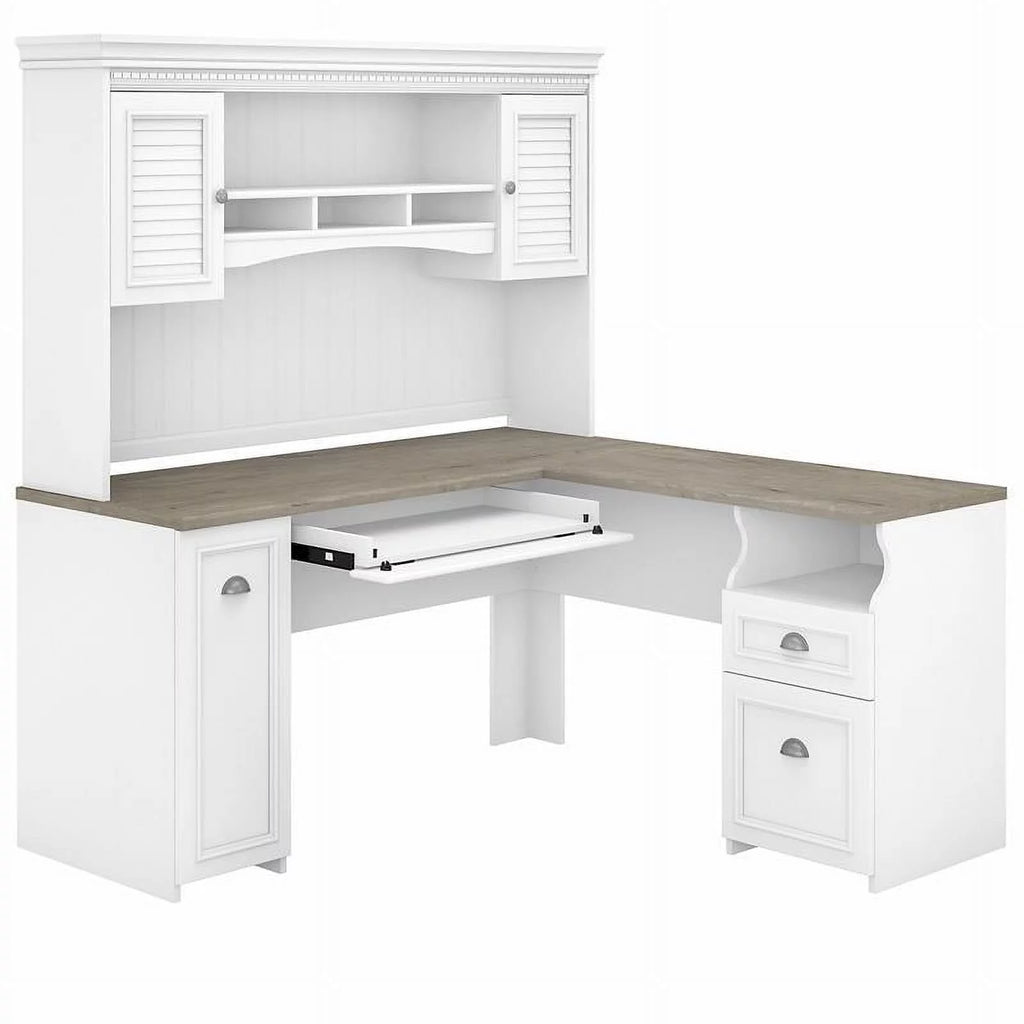 60W L Desk with Hutch C141696
