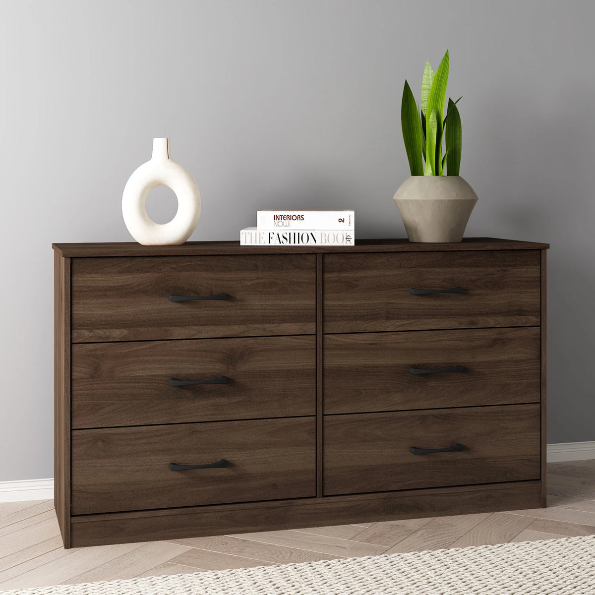 White 6 Drawer Dresser M486348