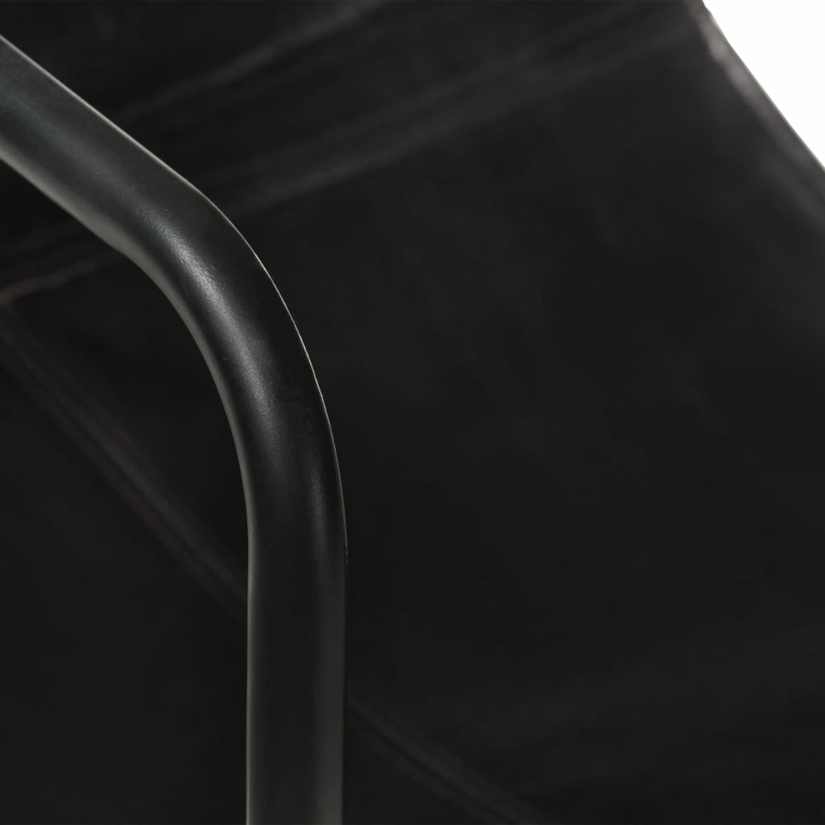 Black Real Leather Armchair T244