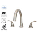 Stainless Steel Widespread Bathroom Sink Faucet Brushed Nickel F690578