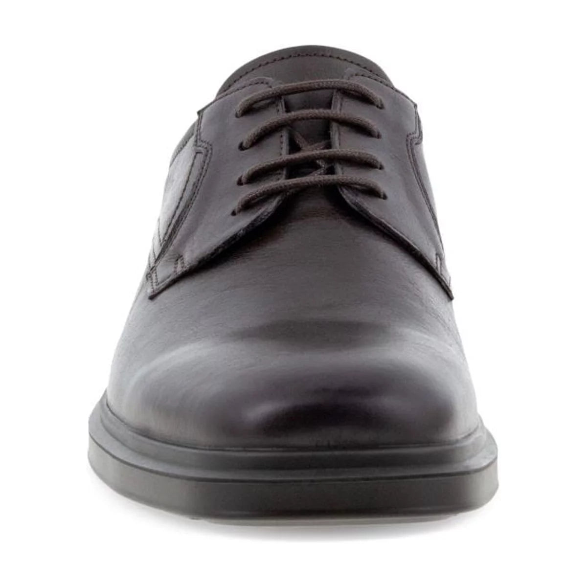 Mocha Leather Plain Toe Tie Shoes J2840