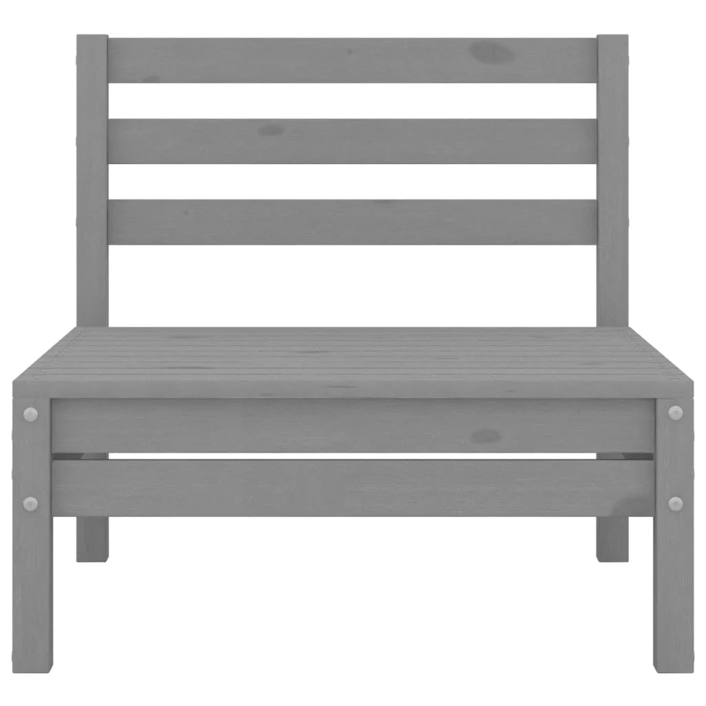 Gray Solid Wood Pine Patio Sofa I276199