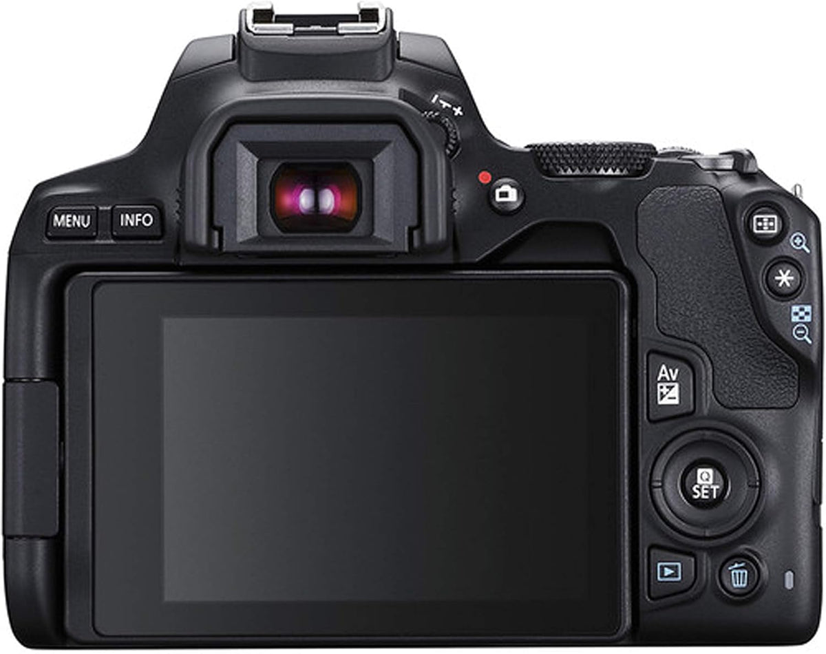 DSLR Camera with 18-55mm and 55-250mm and 420-800mm Lenses 64GB Memory Case Tripod Flash Remote 38pc Bundle E438138