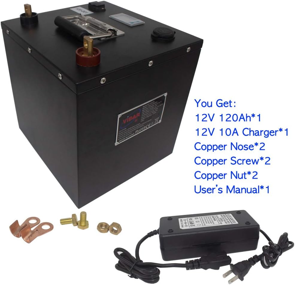 12V 120Ah LiFePO4 Deep-Cycle Battery with Built-in BMS T114