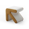 Beige Gold Velvet Ottoman Footstool Stool F1462