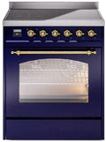 Blue Induction Range with Electric Oven W8350