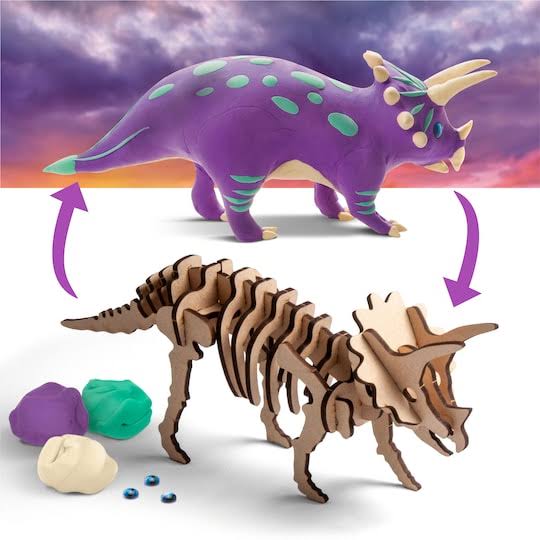 DIY Clay Triceratops & Tyrannosaurus Kit Z69345