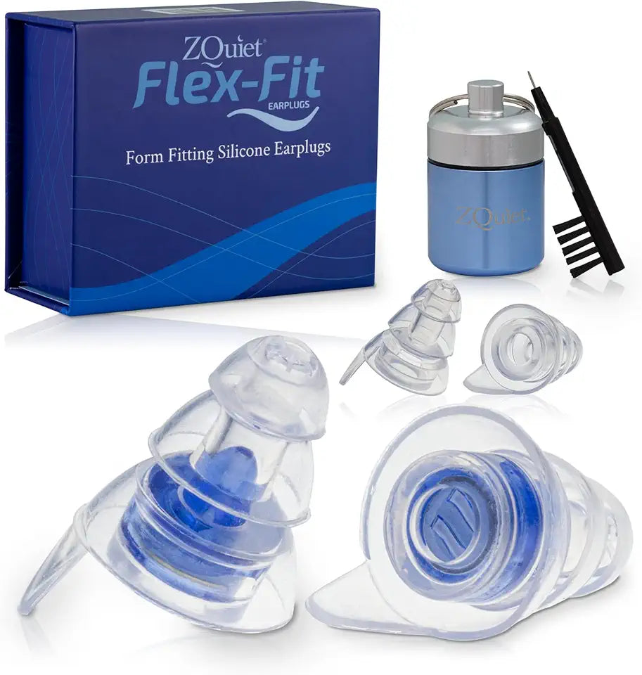 Flex-Fit Earplugs, Noise Reduction Earplugs, Includes 2 Sizes A230