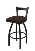 Low Back Swivel Bar Stool with Black Wrinkle Finish Y422301