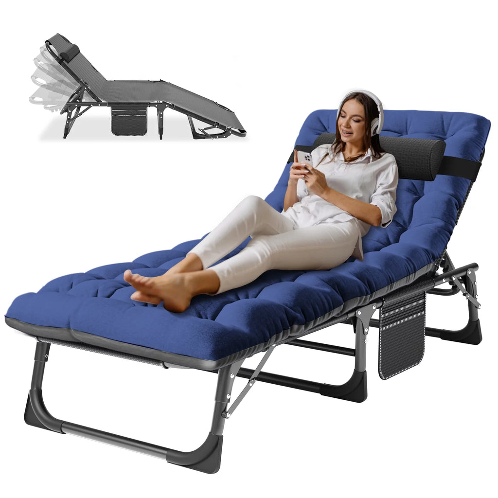 Folding Camping Cot with Mattress and Pillow F67812