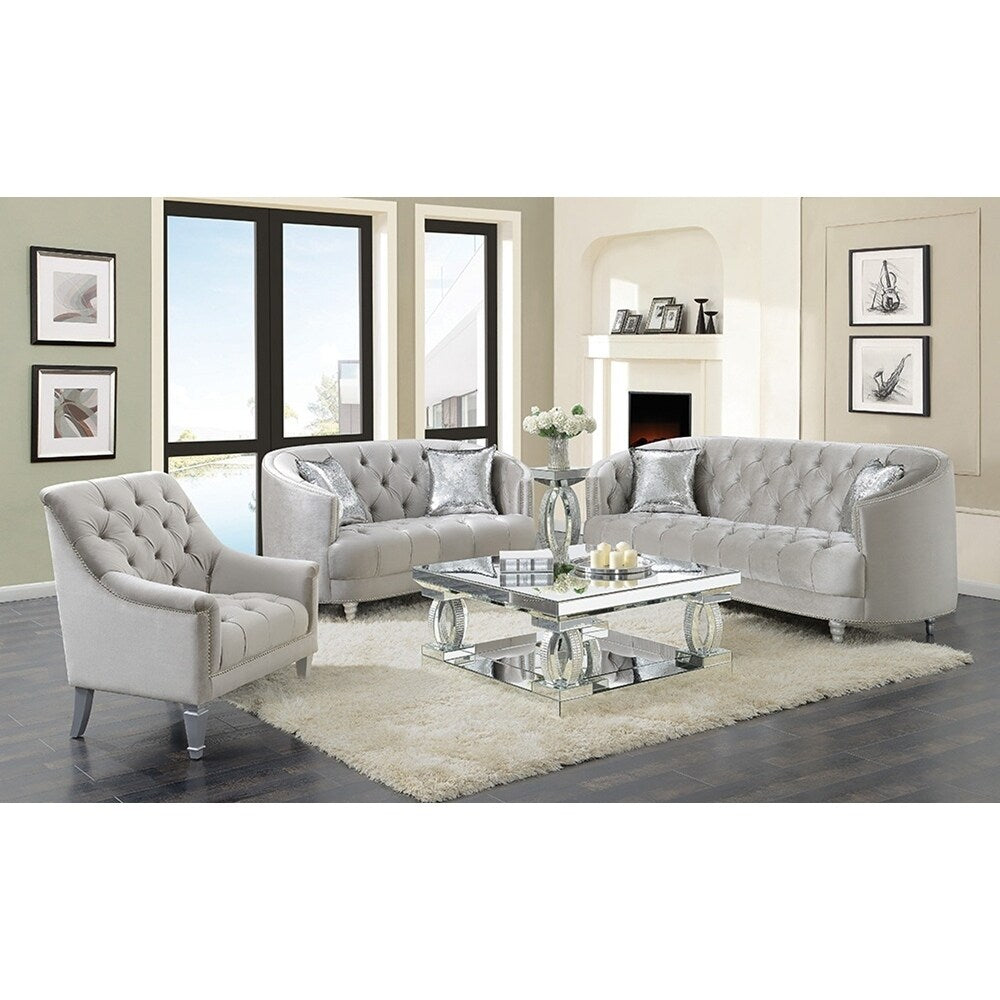 Grey 2-piece Tufted Living Room Set H143694