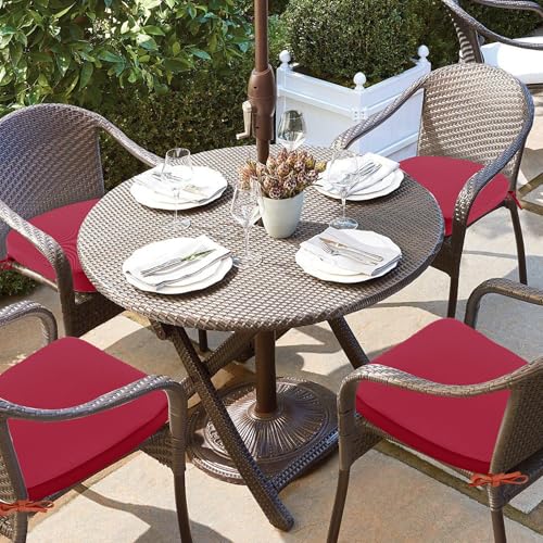 Waterproof Fade Resistant Outdoor Chair Cushions Set of 4 Navy Blue S200273