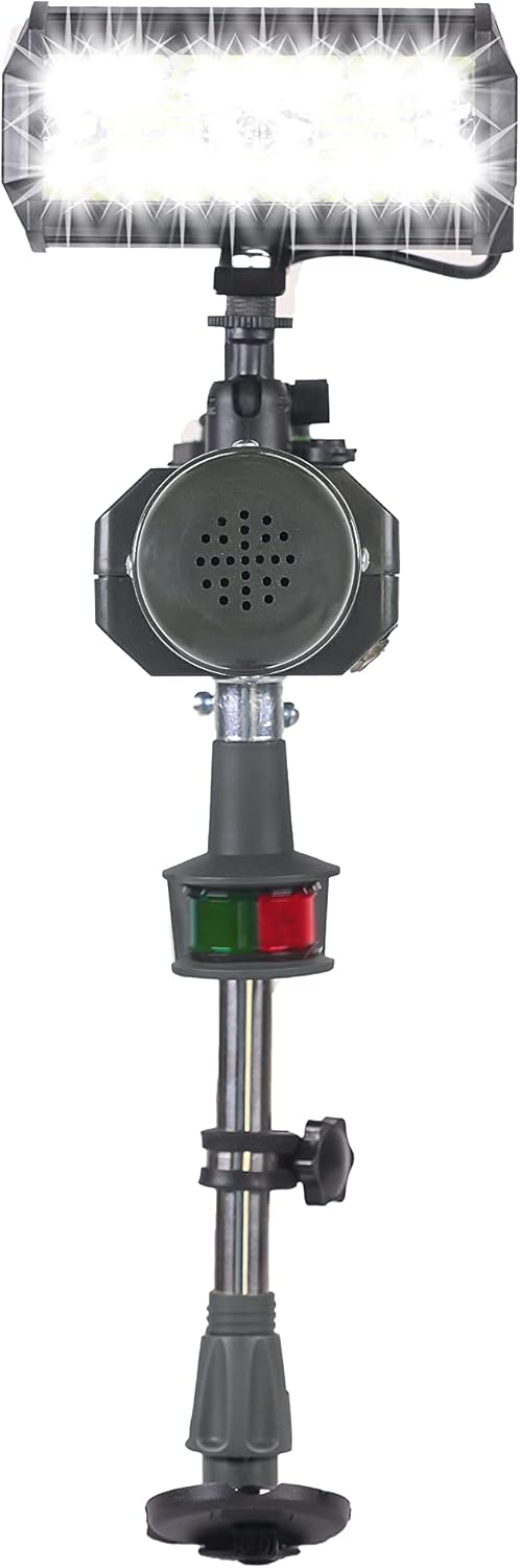 120W LED Boat Light with 105 db Horn and USB Port D81779