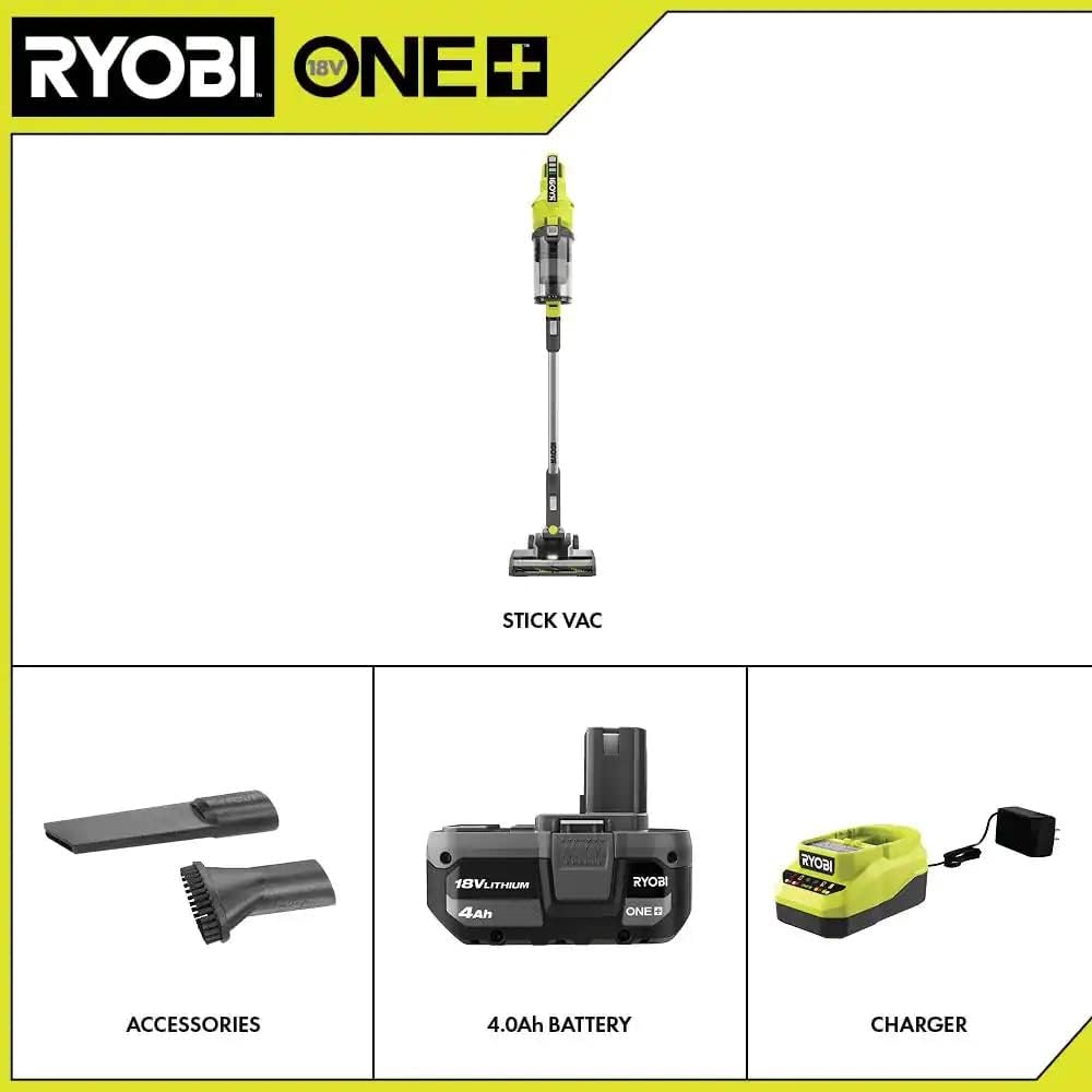 Cordless Stick Vacuum Cleaner Kit with 4.0 Ah Battery and Charger K95712