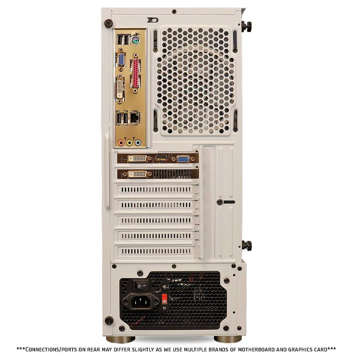 White Intel Core i5 3.40GHz GeForce GTX 650 8GB RAM 1TB HDD WiFi RGB Lighting Windows 10 Pro Gaming PC Desktop Computer F826134
