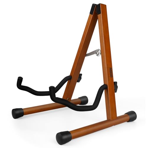 Hardwood Black Foldable Guitar Stand E873016