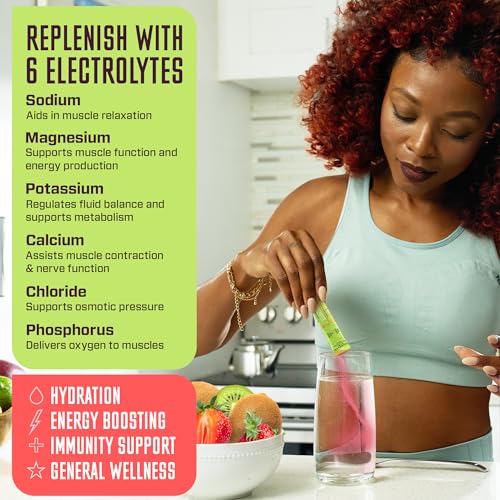 Electrolytes Powder Packets Refreshing Watermelon 20 Pack Hydration Powder Z896741