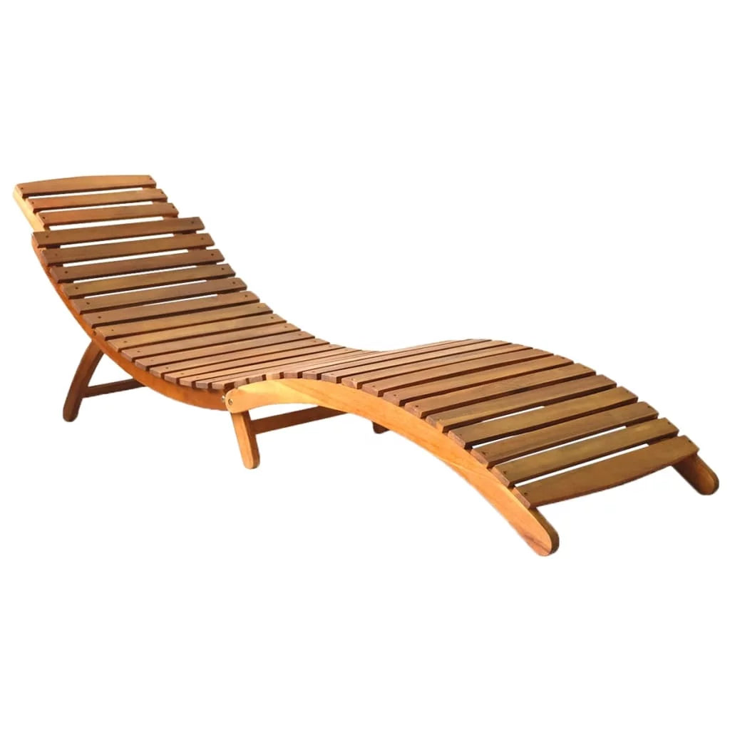 Folding Wooden Chaise Lounge Chair P605